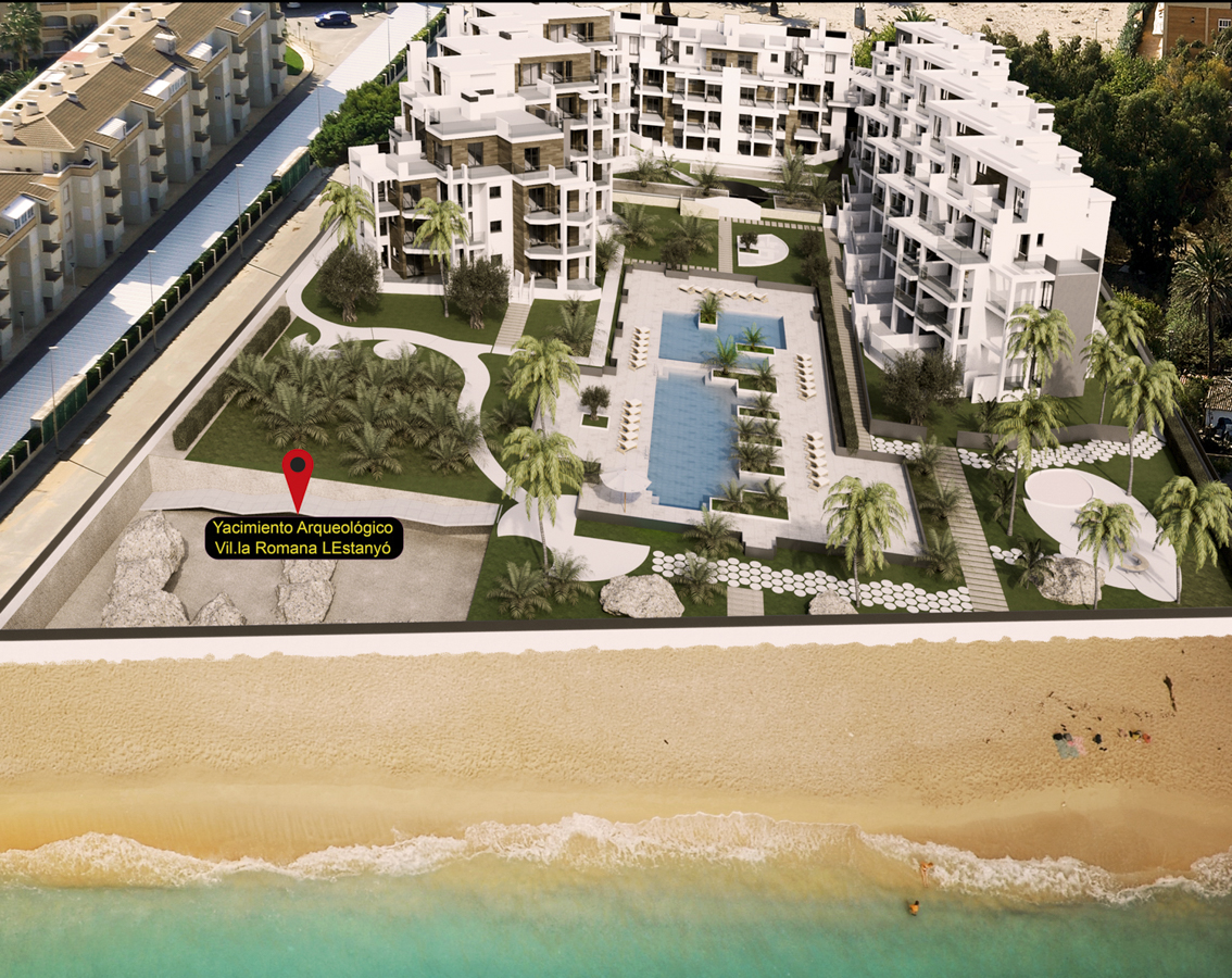 Apartamento en primera línea de playa. Residencial El Estanyo Villa Romana